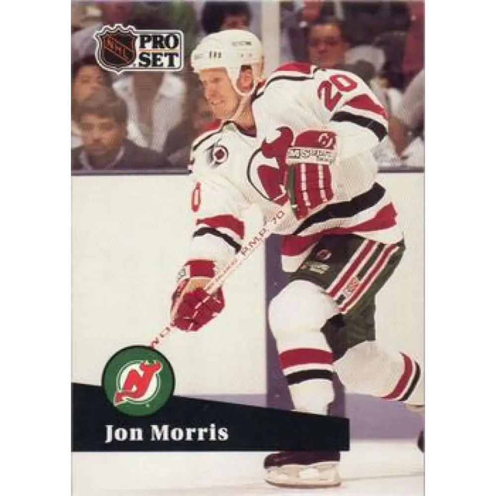 1991-92 Pro Set #424 Jon Morris NM-MT New Jersey Devils Hockey Card Image 1