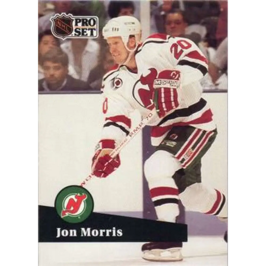 1991-92 Pro Set #424 Jon Morris NM-MT New Jersey Devils Hockey Card Image 1