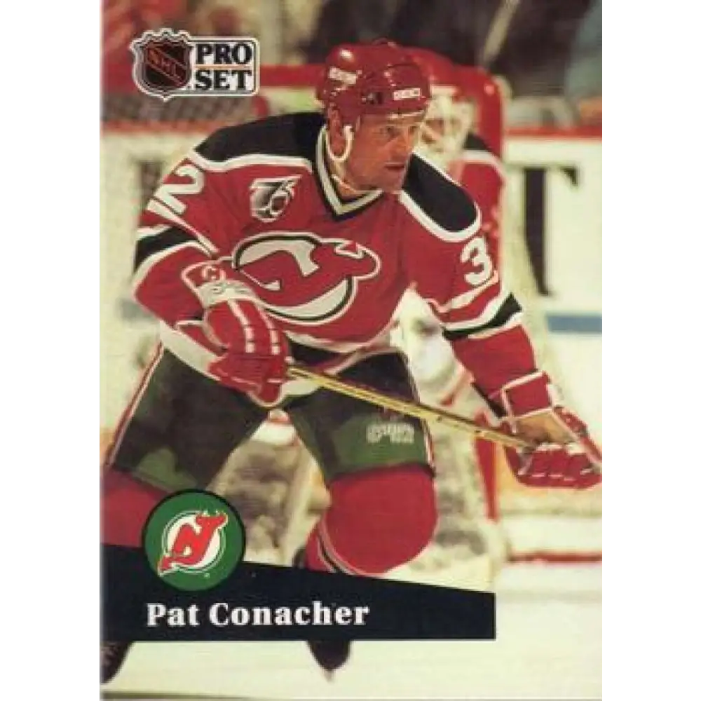 1991-92 Pro Set #427 Pat Conacher NM-MT New Jersey Devils Hockey Card Image 1