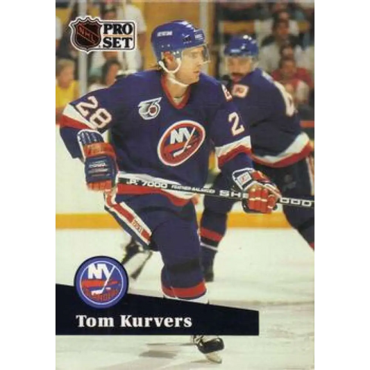 1991-92 Pro Set #428 Tom Kurvers NM-MT New York Islanders Hockey Card Image 1
