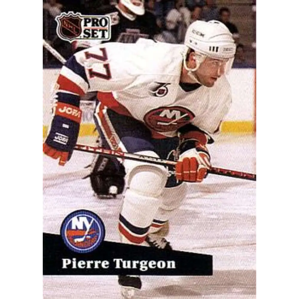 1991-92 Pro Set #433 Pierre Turgeon NM-MT New York Islanders Hockey Card Image 1