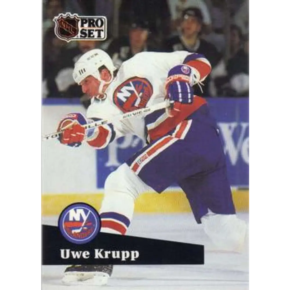 1991-92 Pro Set #436 Uwe Krupp NM-MT New York Islanders Hockey Card Image 1