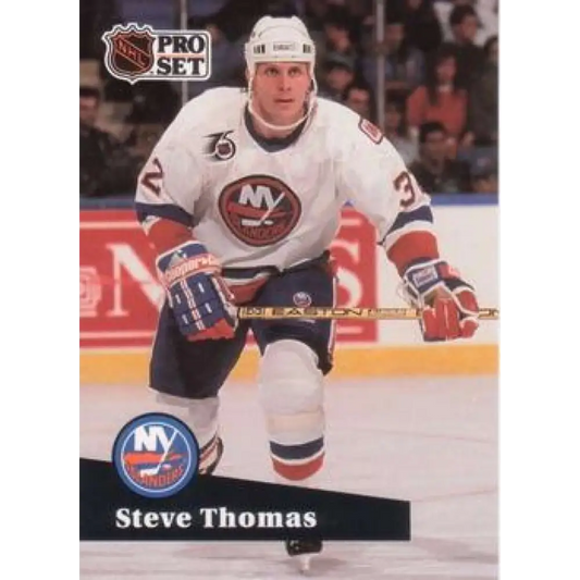 1991-92 Pro Set #438 Steve Thomas NM-MT New York Islanders Hockey Card Image 1
