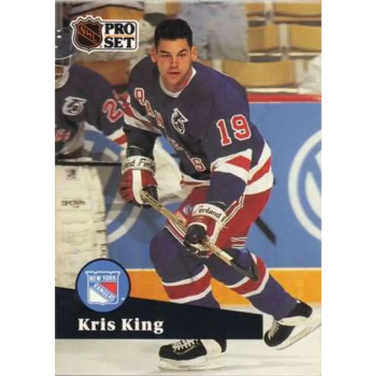 1991-92 Pro Set #445 Kris King NM-MT New York Rangers Hockey Card Image 1