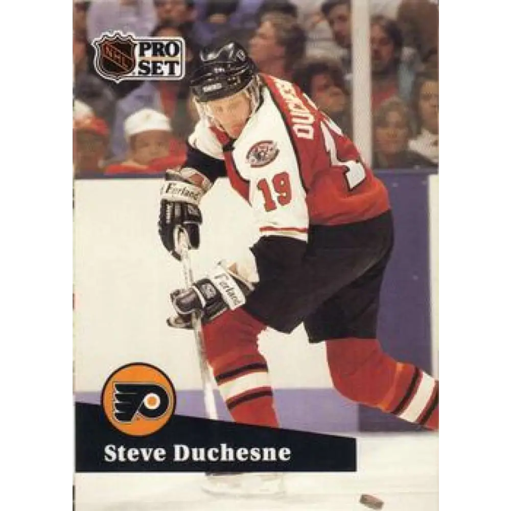 1991-92 Pro Set #448 Steve Duchesne NM-MT Philadelphia Flyers Hockey Card Image 1