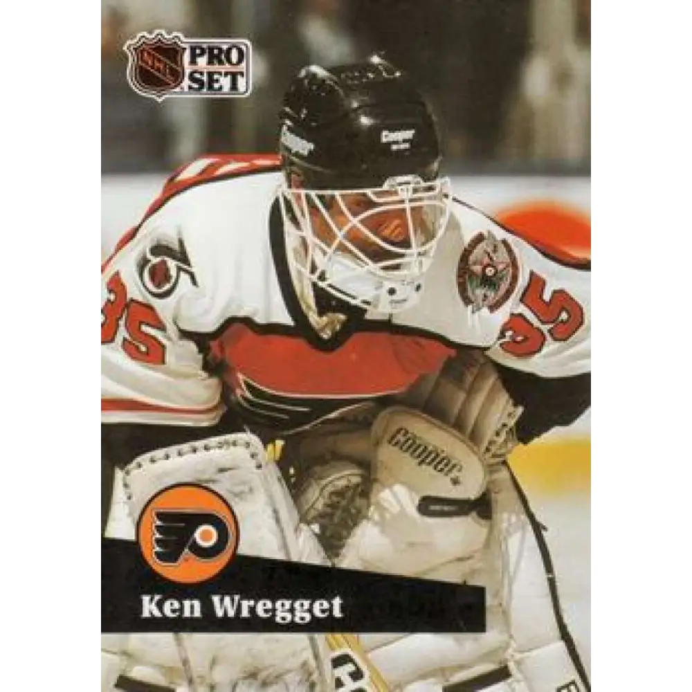 1991-92 Pro Set #450 Ken Wregget NM-MT Philadelphia Flyers Hockey Card Image 1