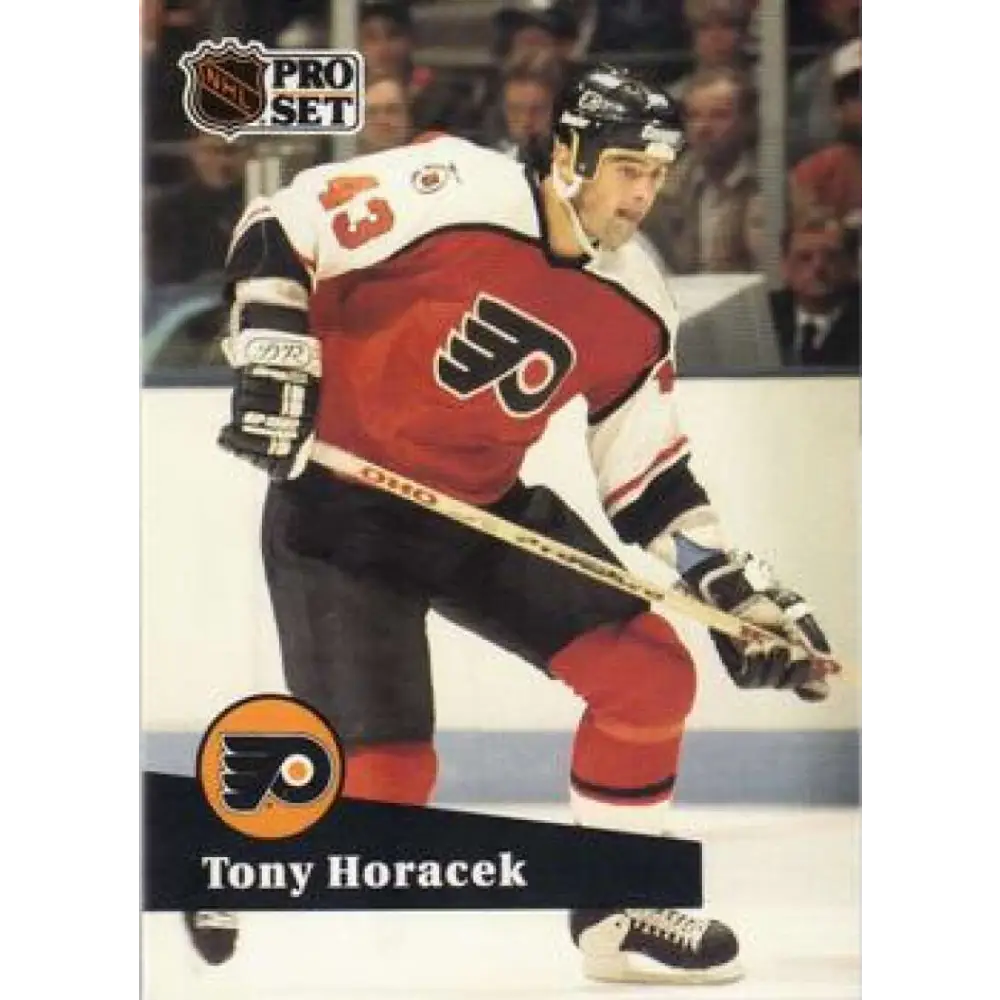 1991-92 Pro Set #455 Tony Horacek NM-MT Philadelphia Flyers Hockey Card Image 1