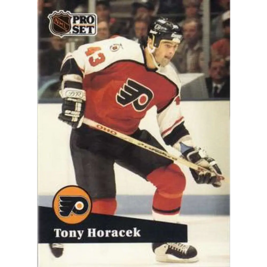 1991-92 Pro Set #455 Tony Horacek NM-MT Philadelphia Flyers Hockey Card Image 1