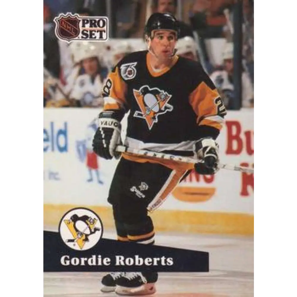 1991-92 Pro Set #458 Gordie Roberts NM-MT Pittsburgh Penguins Hockey Card Image 1