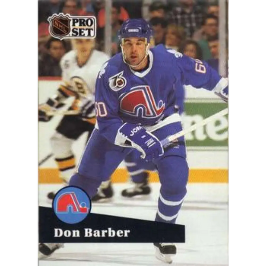 1991-92 Pro Set #464 Don Barber NM-MT Quebec Nordiques Hockey Card Image 1