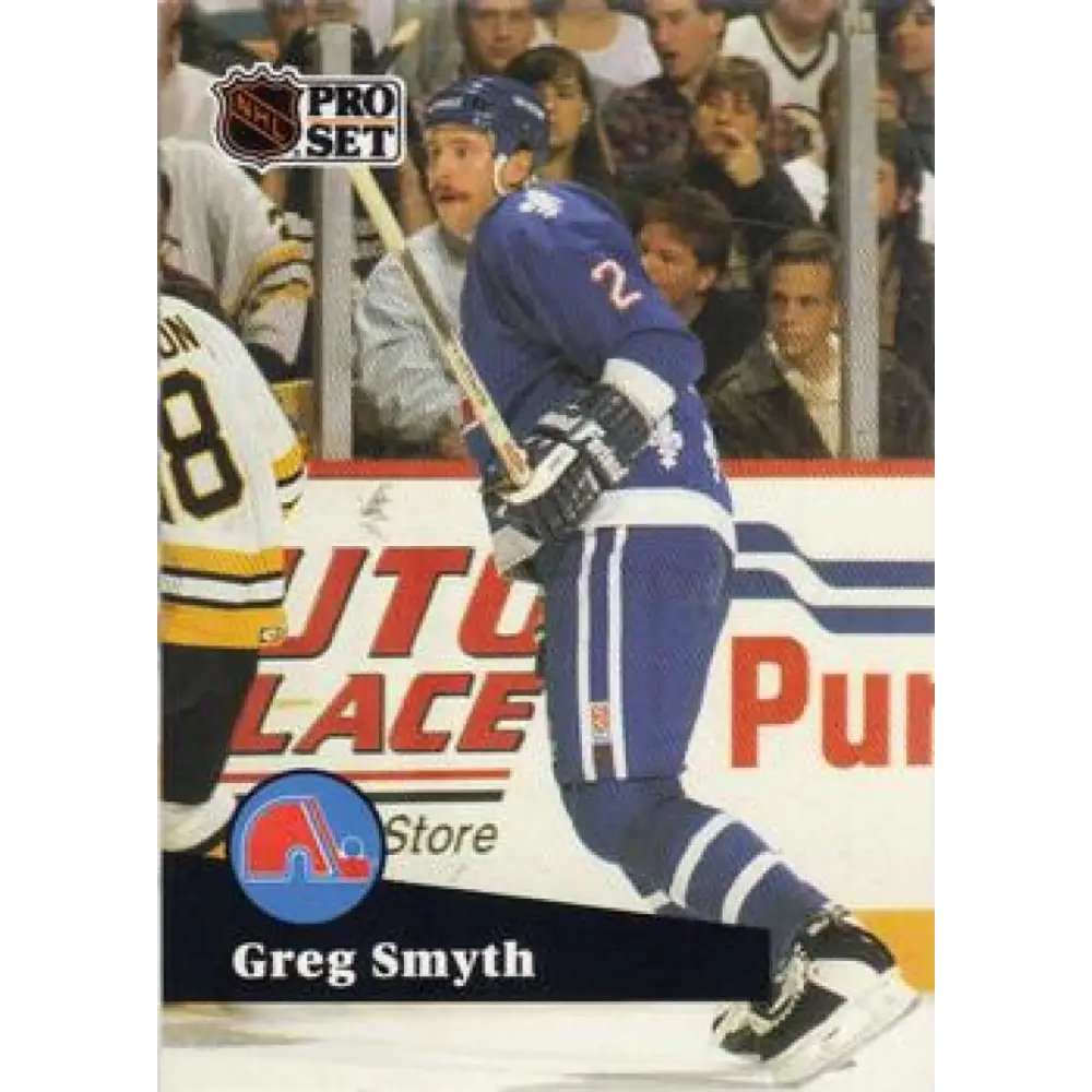 1991-92 Pro Set #465 Greg Smyth NM-MT RC Rookie Quebec Nordiques Hockey Card Image 1