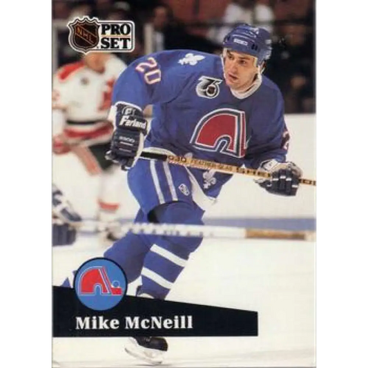 1991-92 Pro Set #467 Mike McNeill NM-MT Quebec Nordiques Hockey Card Image 1