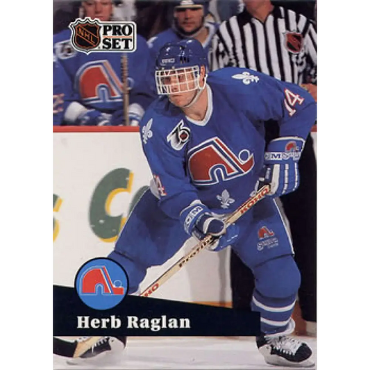 1991-92 Pro Set #470 Herb Raglan NM-MT Quebec Nordiques Hockey Card Image 1