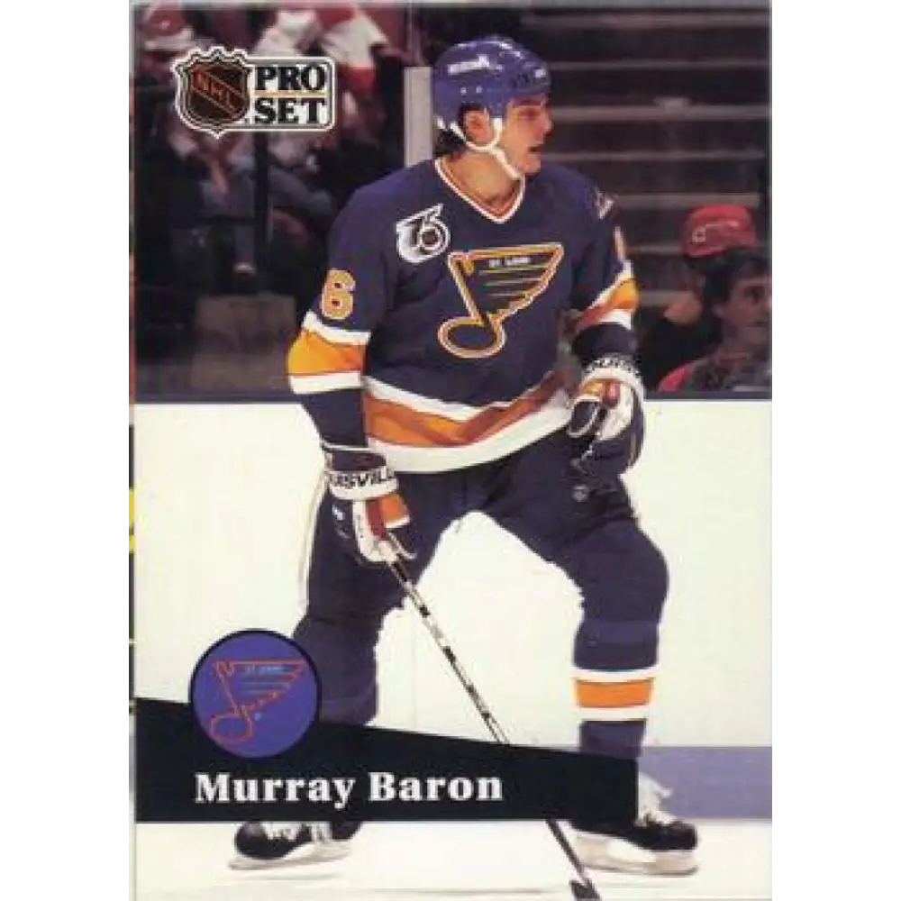 1991-92 Pro Set #472 Murray Baron NM-MT San Jose Sharks Hockey Card Image 1