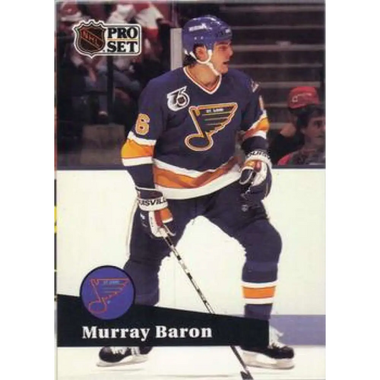 1991-92 Pro Set #472 Murray Baron NM-MT San Jose Sharks Hockey Card Image 1