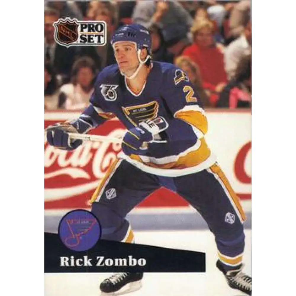1991-92 Pro Set #474 Rick Zombo NM-MT San Jose Sharks Hockey Card Image 1