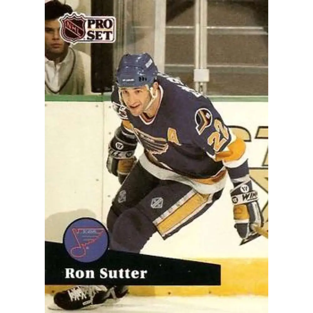 1991-92 Pro Set #476 Ron Sutter NM-MT San Jose Sharks Hockey Card Image 1
