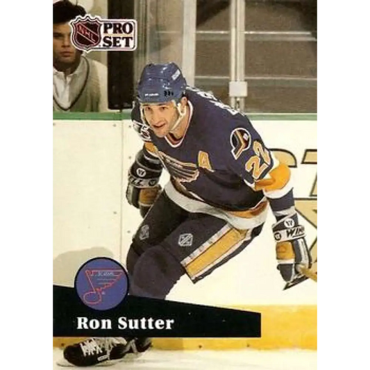 1991-92 Pro Set #476 Ron Sutter NM-MT San Jose Sharks Hockey Card Image 1