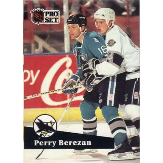 1991-92 Pro Set #487 Perry Berezan NM-MT St. Louis Blues Hockey Card Image 1