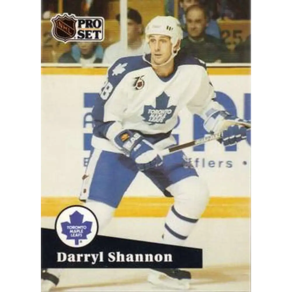 1991-92 Pro Set #490 Darryl Shannon NM-MT Toronto Maple Leafs Hockey Card Image 1