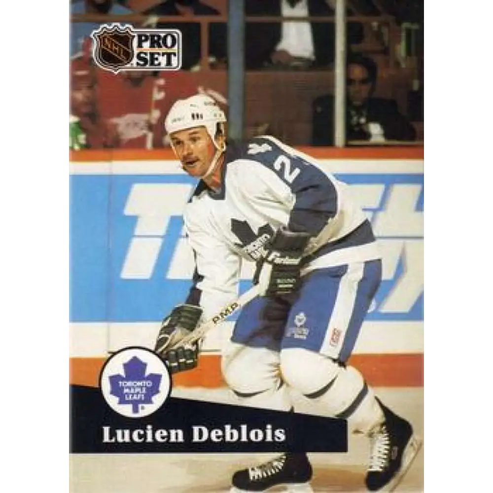 1991-92 Pro Set #491 Lucien DeBlois NM-MT Toronto Maple Leafs Hockey Card Image 1