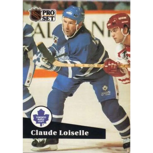1991-92 Pro Set #493 Claude Loiselle NM-MT Toronto Maple Leafs Hockey Card Image 1