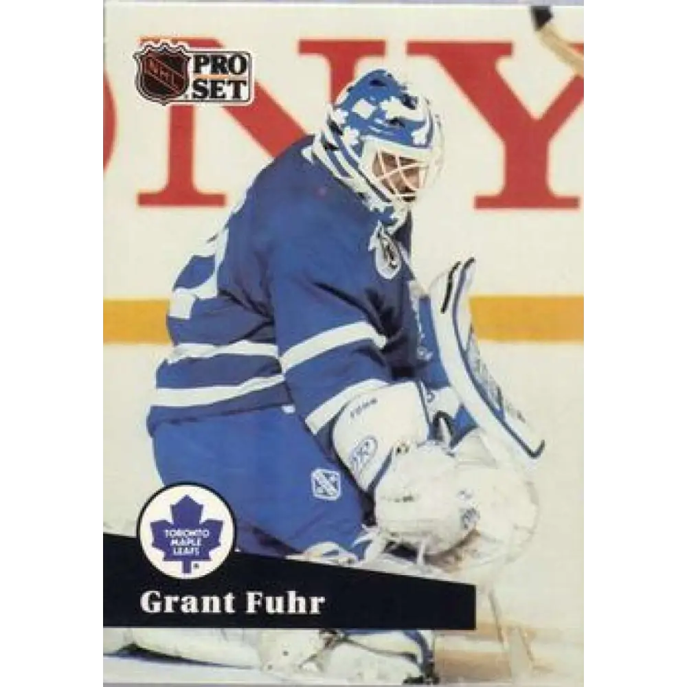 1991-92 Pro Set #494 Grant Fuhr NM-MT Toronto Maple Leafs Hockey Card Image 1