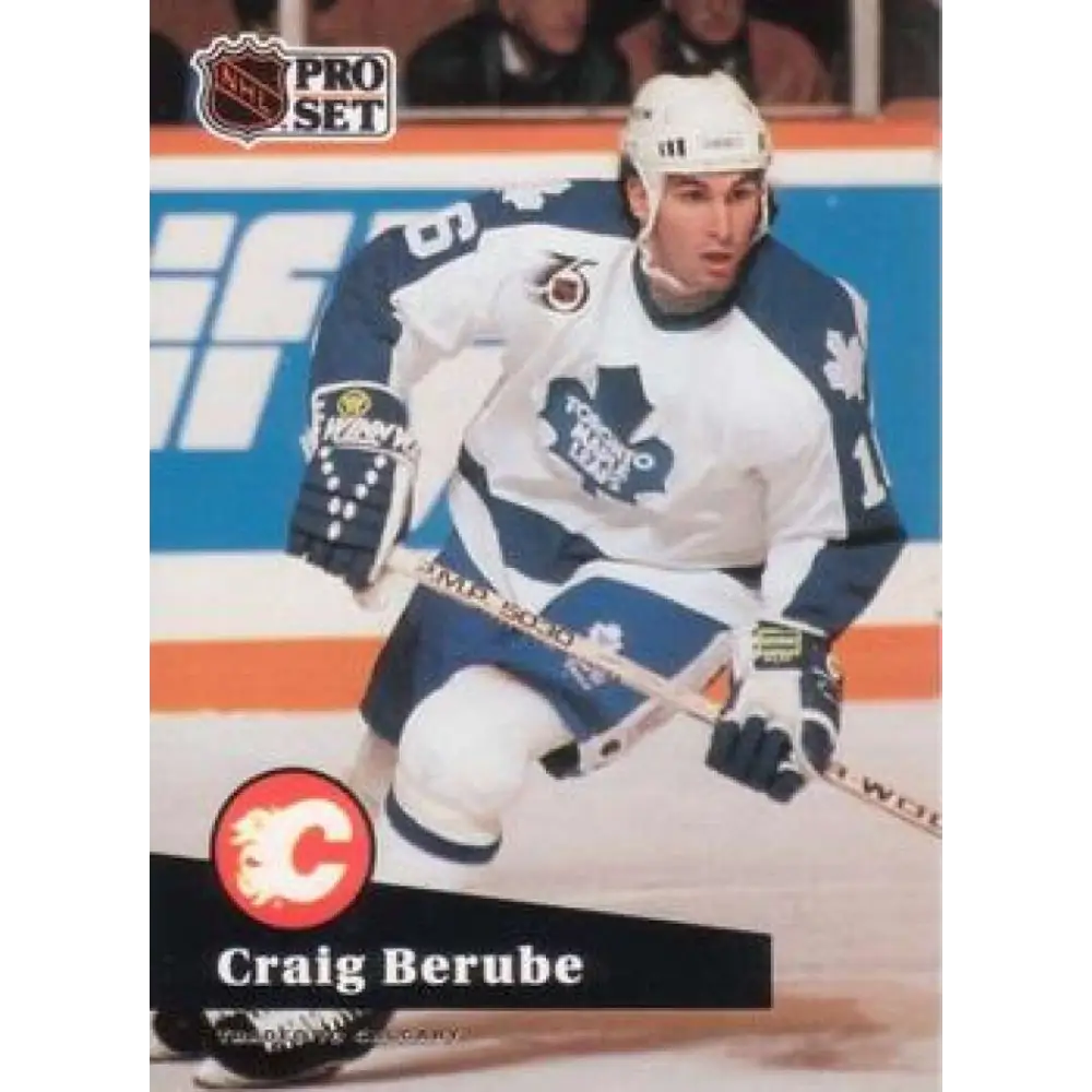 1991-92 Pro Set #495 Craig Berube NM-MT Toronto Maple Leafs Hockey Card Image 1
