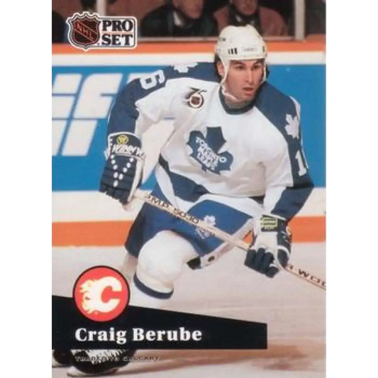 1991-92 Pro Set #495 Craig Berube NM-MT Toronto Maple Leafs Hockey Card Image 1