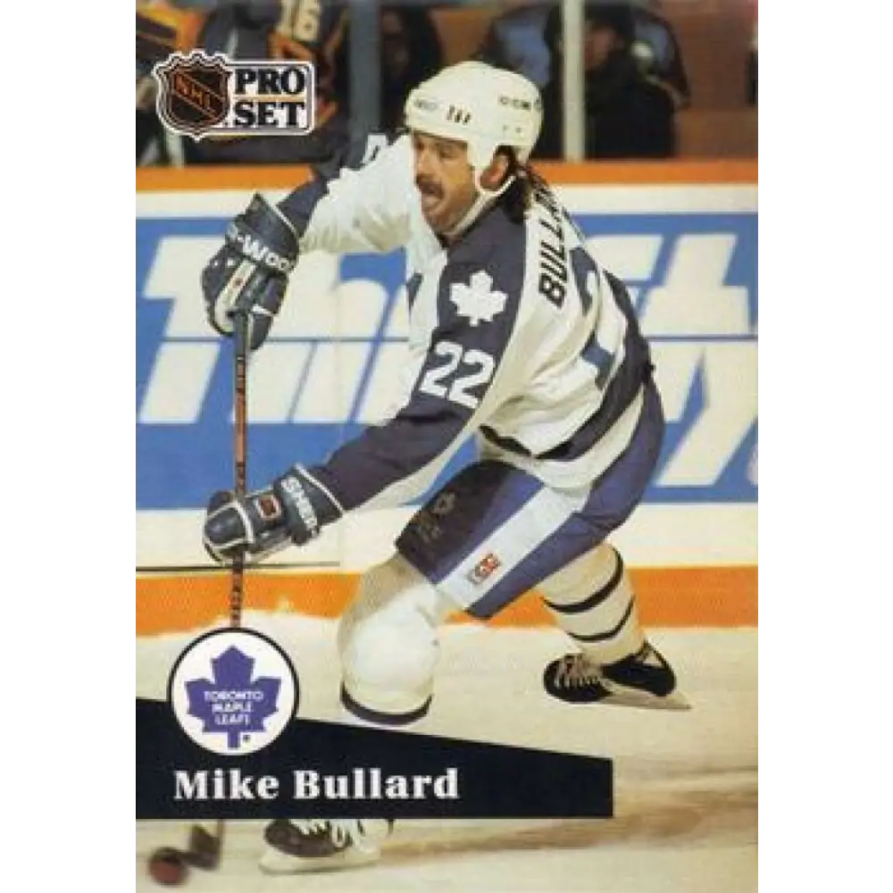 1991-92 Pro Set #496 Mike Bullard NM-MT Toronto Maple Leafs Hockey Card Image 1