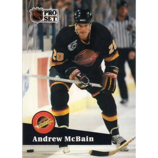 1991-92 Pro Set #500 Andrew McBain NM-MT Vancouver Canucks Hockey Card Image 1