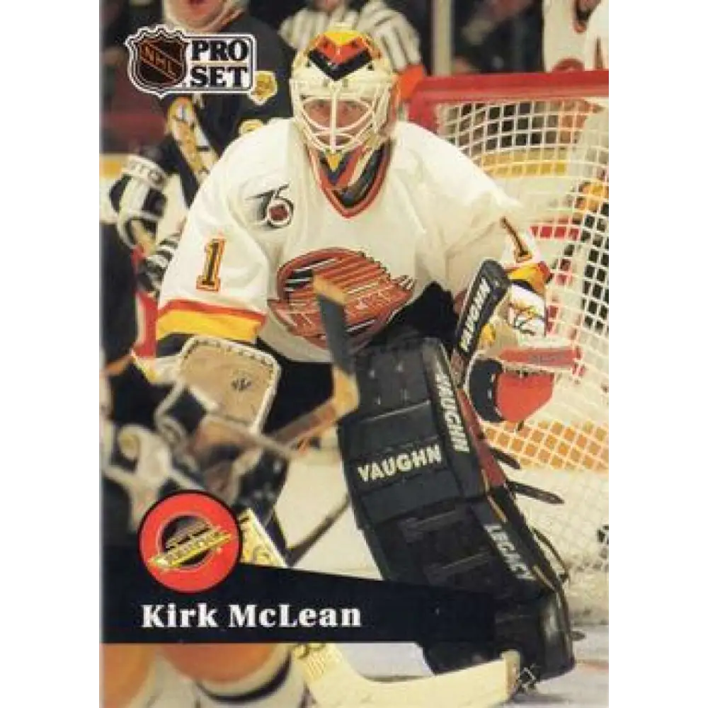 1991-92 Pro Set #501 Kirk McLean NM-MT Vancouver Canucks Hockey Card Image 1