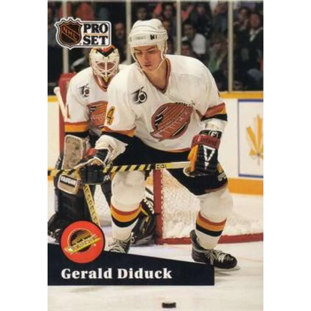 1991-92 Pro Set #502 Gerald Diduck NM-MT Vancouver Canucks Hockey Card Image 1