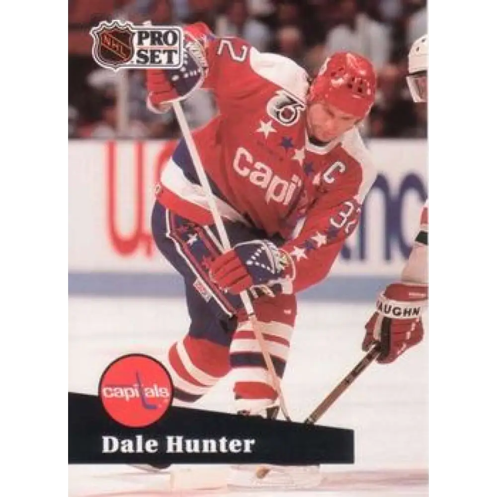 1991-92 Pro Set #506 Dale Hunter NM-MT Washington Capitals Hockey Card Image 1