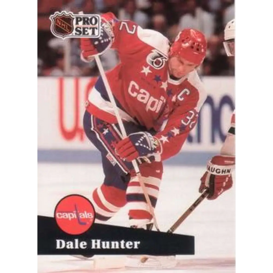 1991-92 Pro Set #506 Dale Hunter NM-MT Washington Capitals Hockey Card Image 1