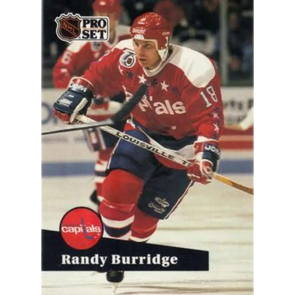1991-92 Pro Set #510 Randy Burridge NM-MT Washington Capitals Hockey Card Image 1