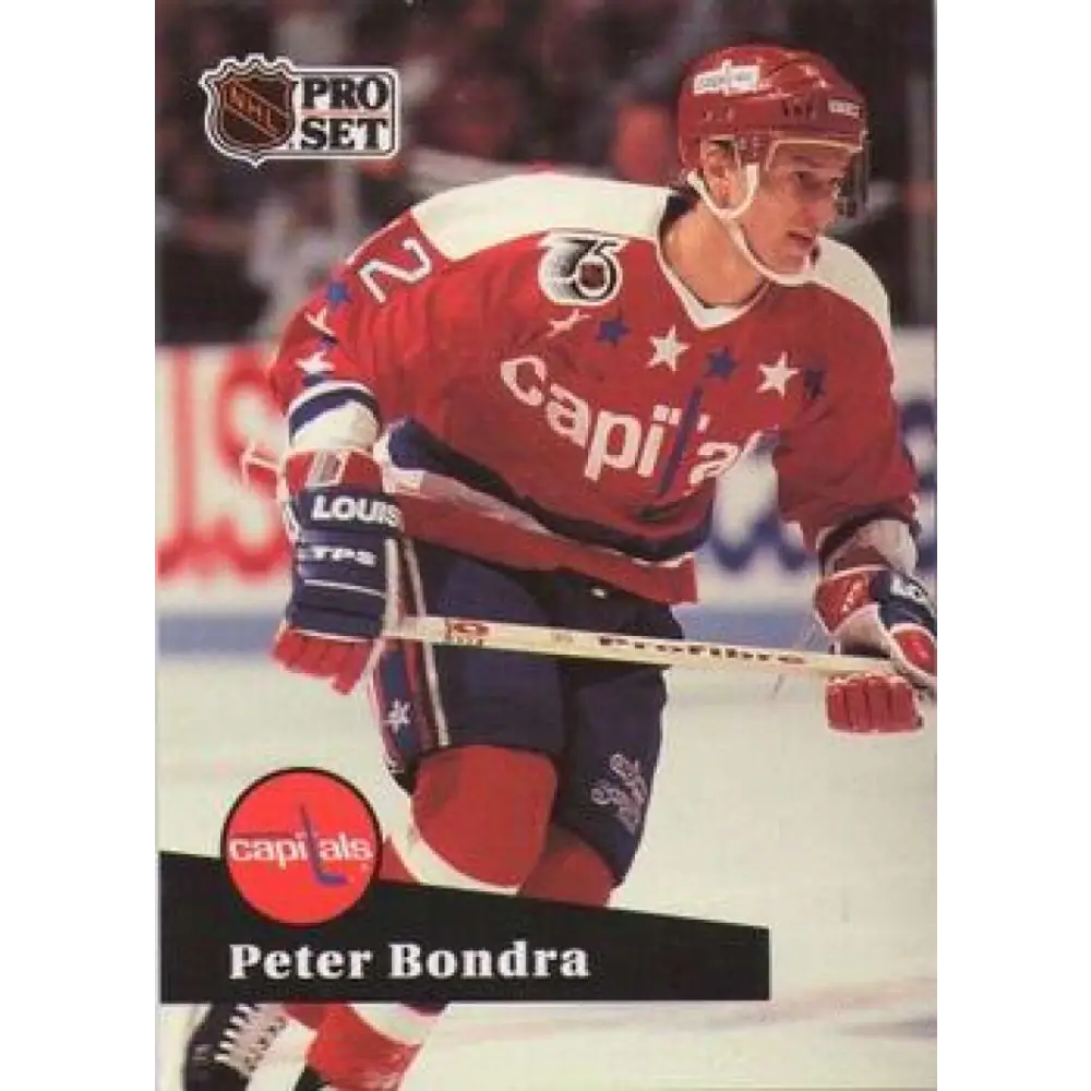1991-92 Pro Set #511 Peter Bondra NM-MT Washington Capitals Hockey Card Image 1