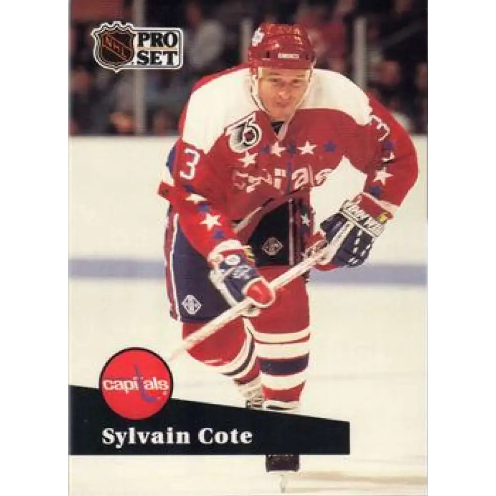 1991-92 Pro Set #512 Sylvain Cote NM-MT Washington Capitals Hockey Card Image 1