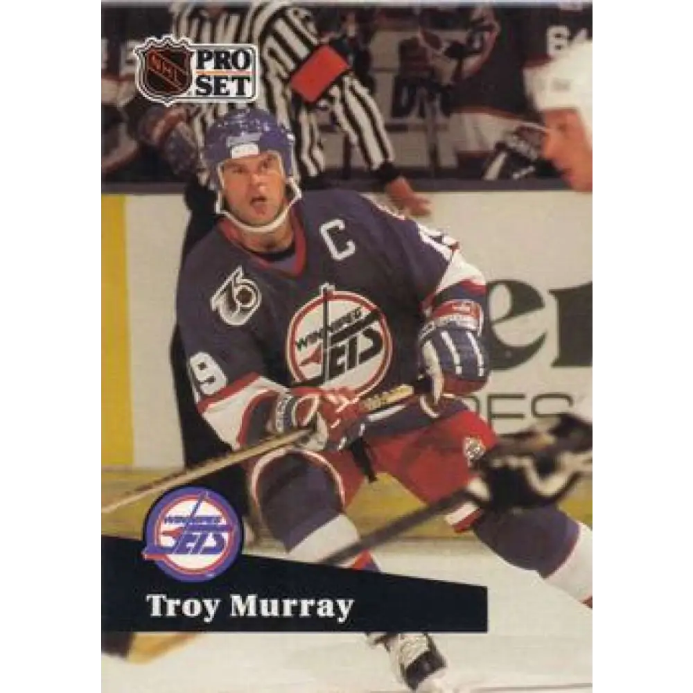 1991-92 Pro Set #514 Troy Murray NM-MT Winnipeg Jets Hockey Card Image 1