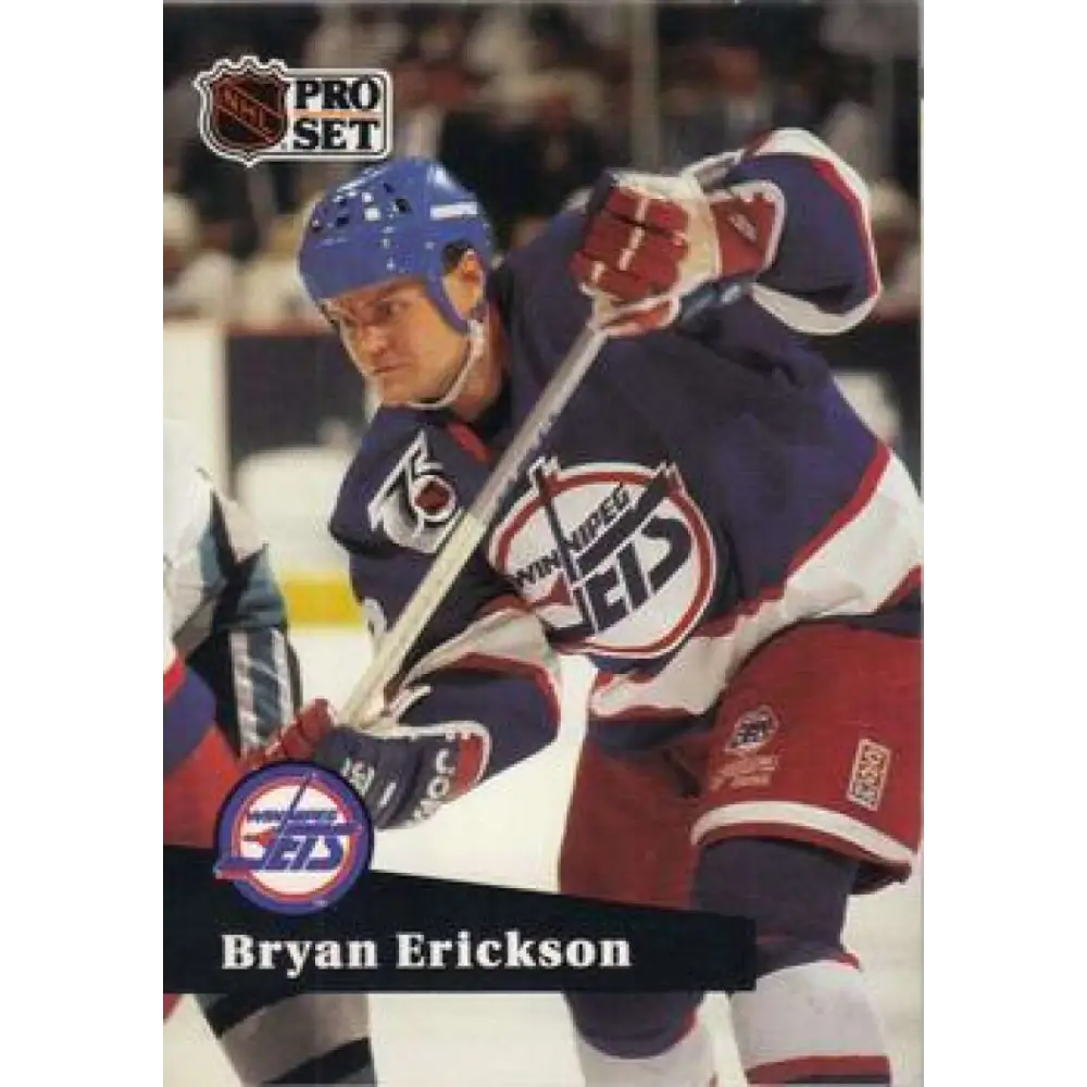 1991-92 Pro Set #516 Bryan Erickson NM-MT Winnipeg Jets Hockey Card Image 1