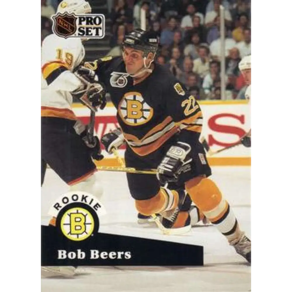 1991-92 Pro Set #520 Bob Beers NM-MT Boston Bruins Hockey Card Image 1