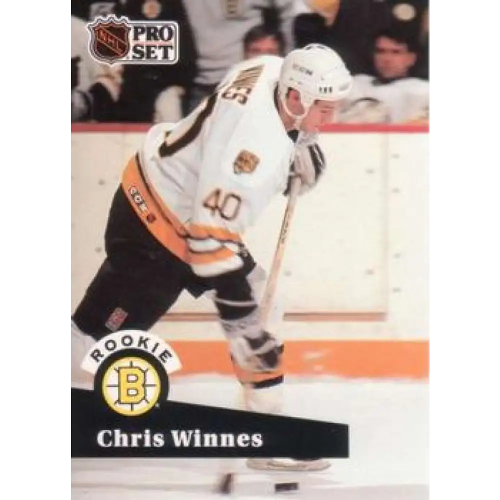 1991-92 Pro Set #522 Chris Winnes NM-MT Boston Bruins Hockey Card Image 1