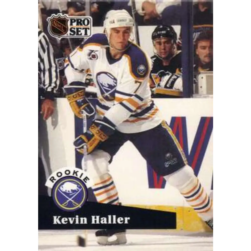 1991-92 Pro Set #525 Kevin Haller NM-MT RC Rookie Buffalo Sabres Hockey Card Image 1