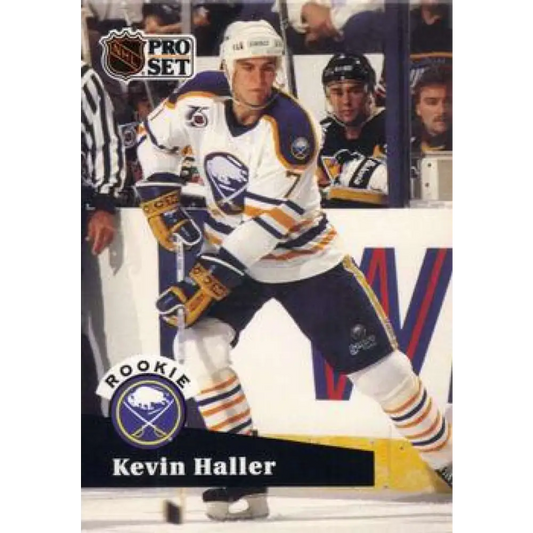 1991-92 Pro Set #525 Kevin Haller NM-MT RC Rookie Buffalo Sabres Hockey Card Image 1