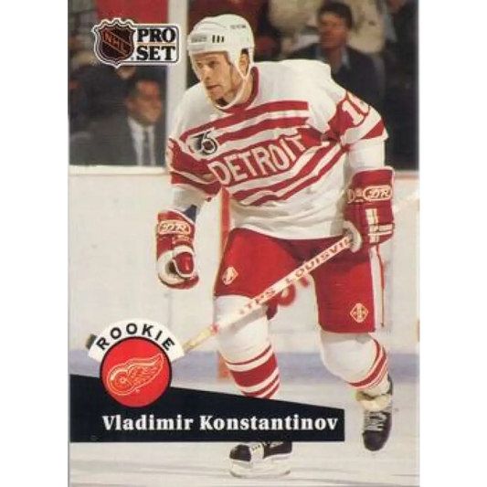 1991-92 Pro Set #533 Vladimir Konstantinov NM-MT RC Rookie Detroit Red Wings Hockey Card Image 1