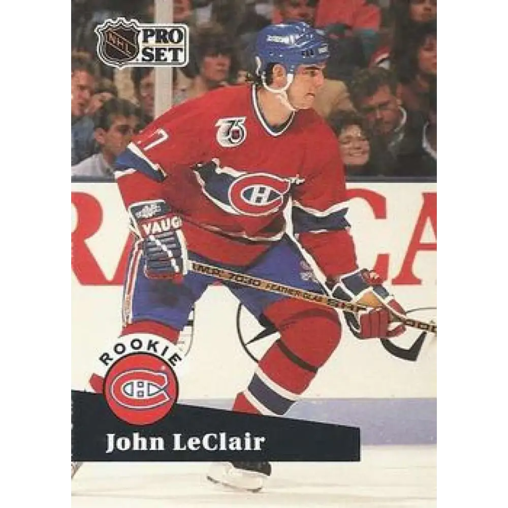 1991-92 Pro Set #545 John LeClair NM-MT RC Rookie Montreal Canadiens Hockey Card Image 1