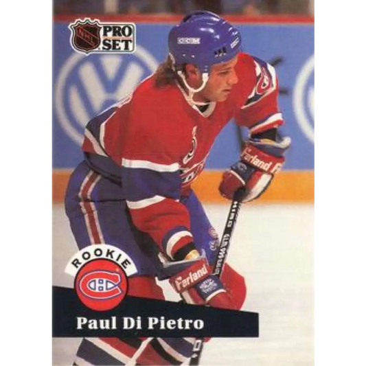 1991-92 Pro Set #546 Paul DiPietro NM-MT RC Rookie Montreal Canadiens Hockey Card Image 1