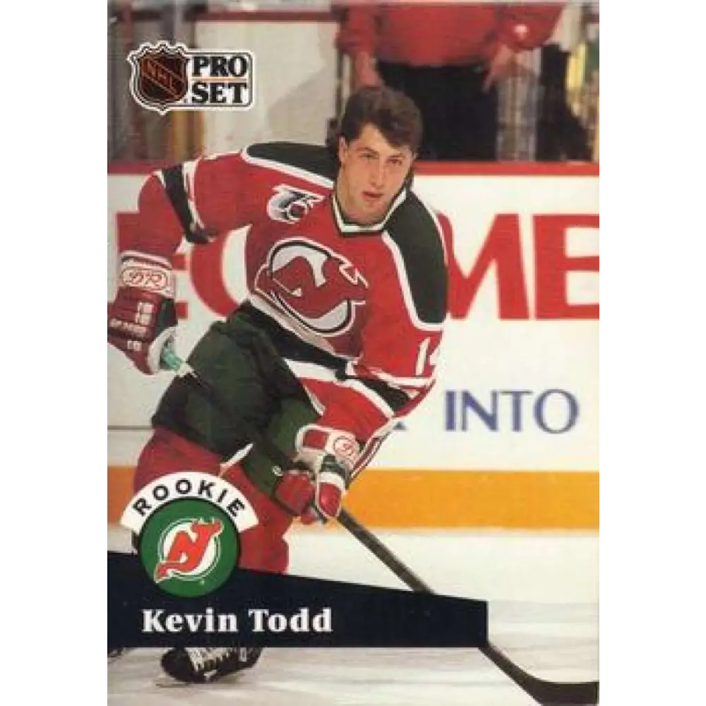 1991-92 Pro Set #548 Kevin Todd NM-MT RC Rookie New Jersey Devils Hockey Card Image 1