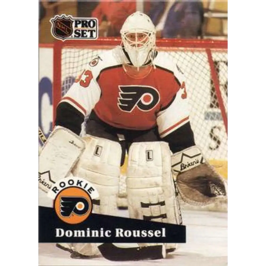 1991-92 Pro Set #552 Dominic Roussel NM-MT RC Rookie Philadelphia Flyers Hockey Card Image 1