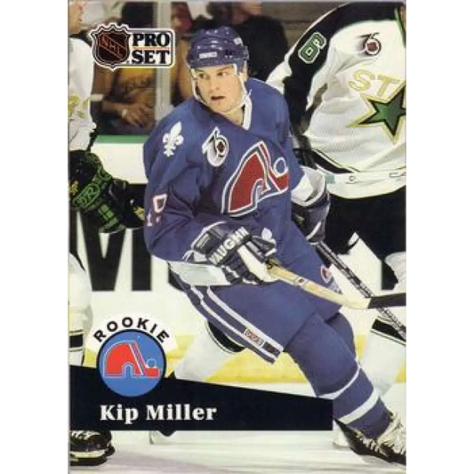 1991-92 Pro Set #555 Kip Miller NM-MT Quebec Nordiques Hockey Card Image 1
